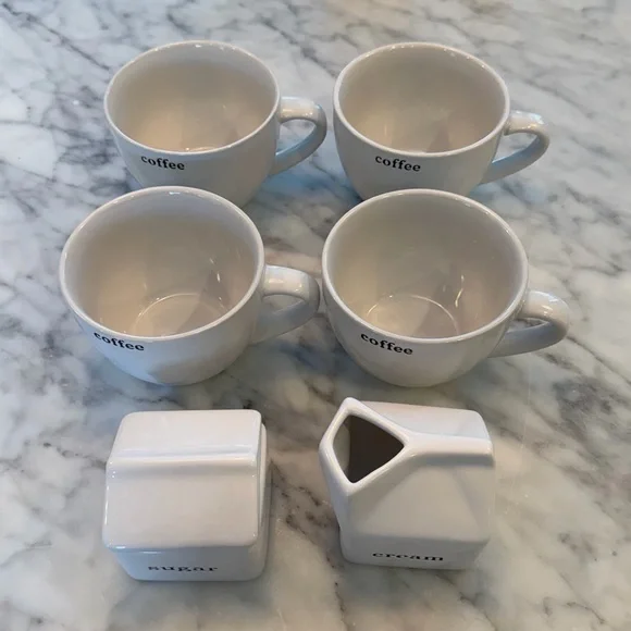Crate&Barrel Coffee Set including Sugar and Cream Set - Picture 1 of 3